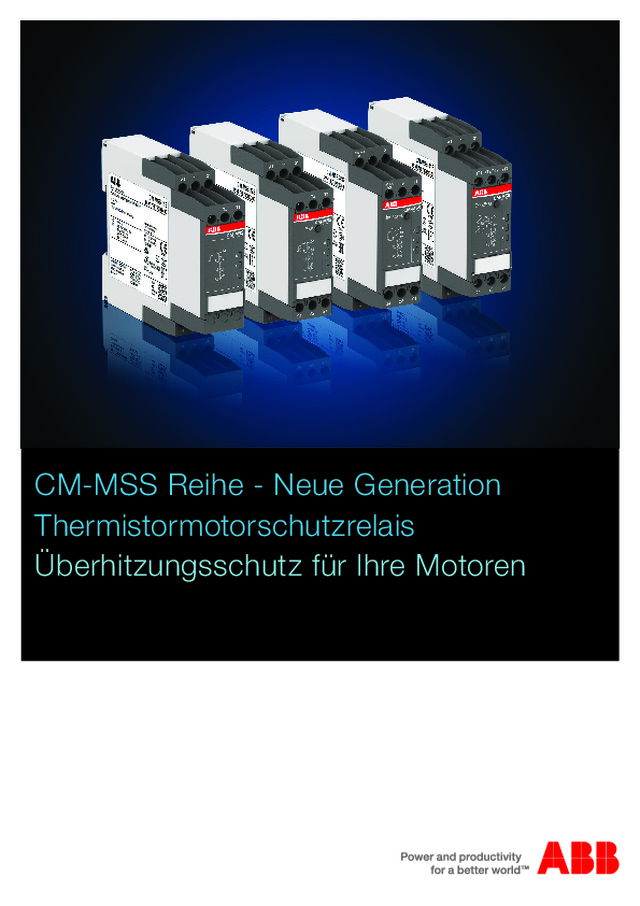 CM-MSS Reihe - Neue Generation Thermistormotorschutzrelais