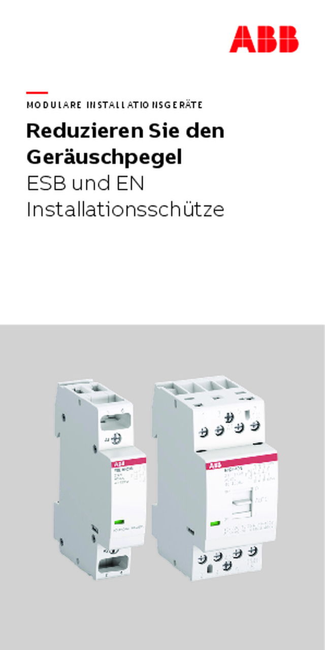 ESB und EN Installationsschütze | Reduzieren Sie den Geräuschpegel