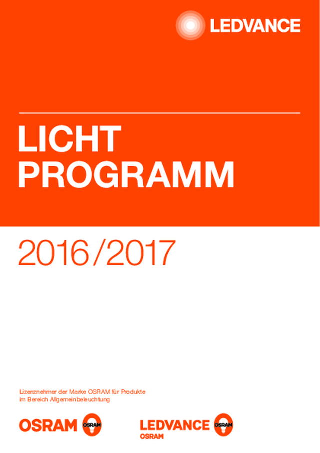 LEDVANCE Lichtprogramm 2016/2017