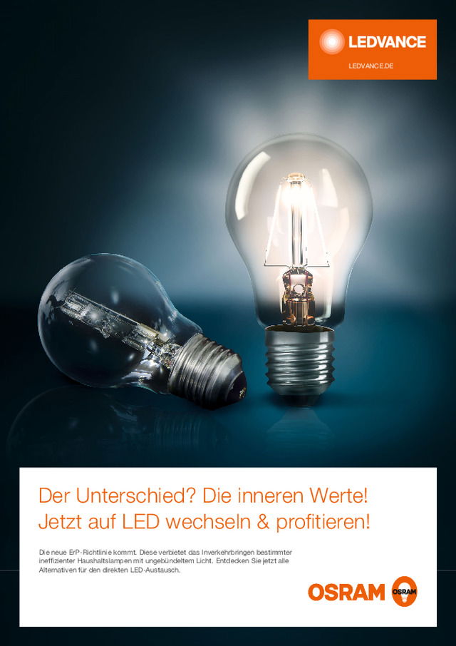 Der Unterschied? Die inneren Werte! Jetzt auf LED wechseln & profitieren!