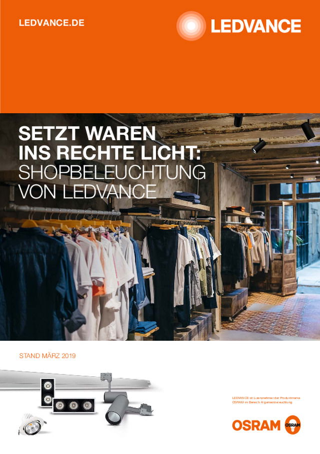 Setzt Waren ins rechte Licht: Shopbeleuchtung von Ledvance