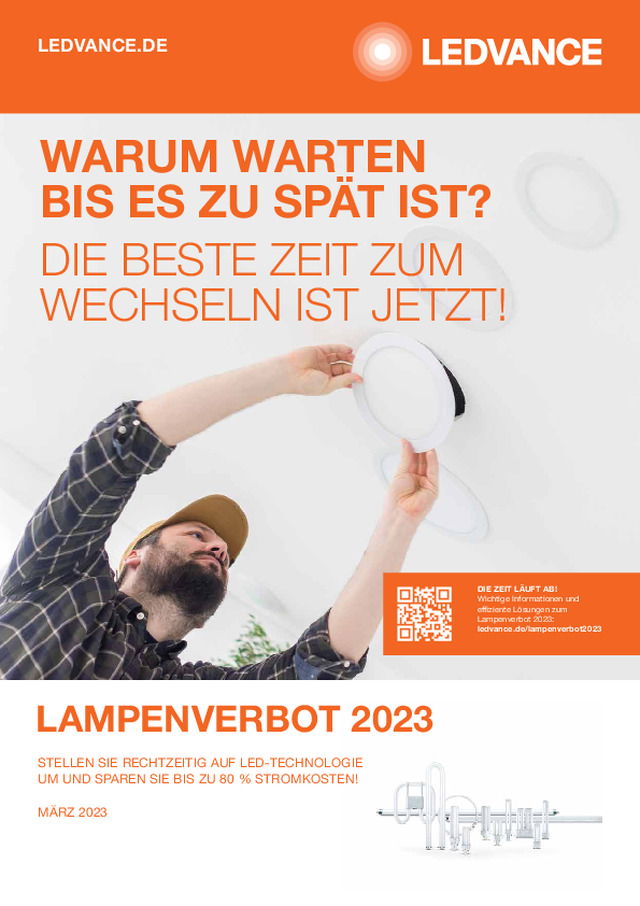 LAMPENVERBOT 2023- Bereiten Sie sich vor!