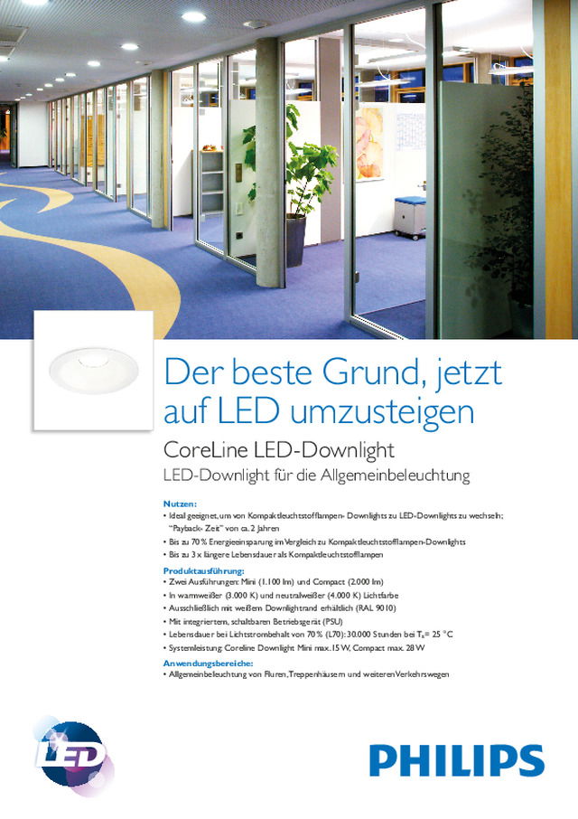 Datenblatt: CoreLine Downlight