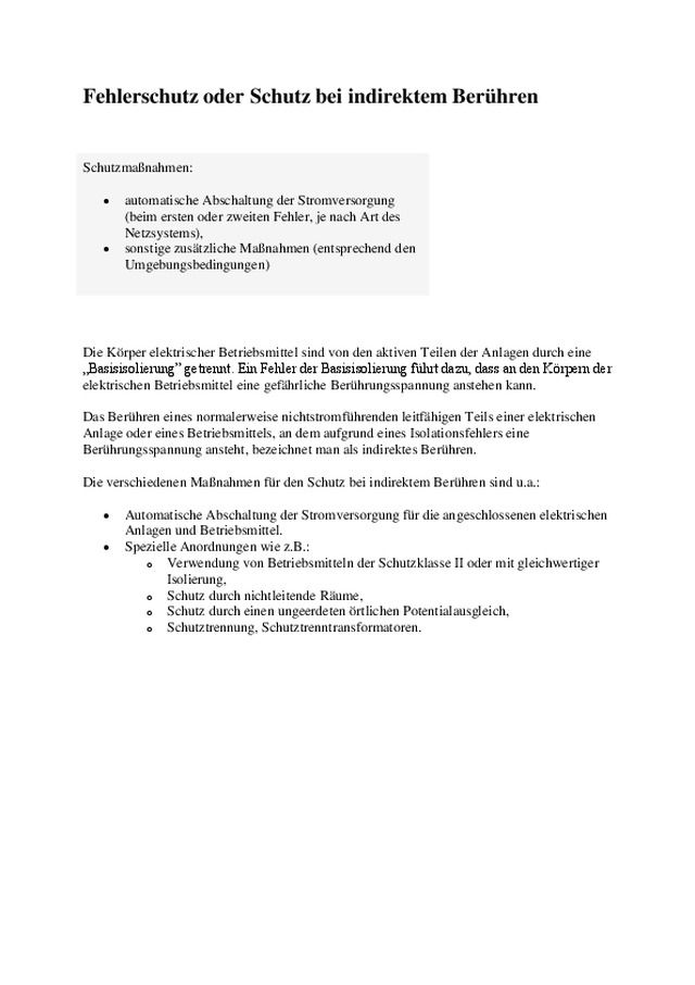 Grundlagenreihe Schutz gegen elektrischen Schlag: Teil 3 Fehlerschutz oder Schutz bei indirektem Berühren