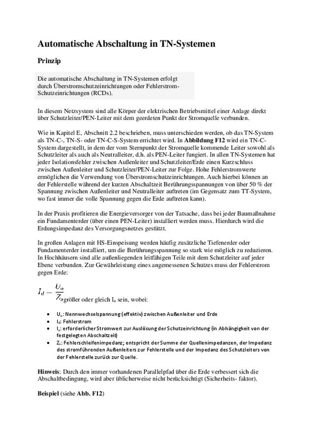 Grundlagenreihe Schutz gegen elektrischen Schlag: Teil 4 Automatische Abschaltung in TN-Systemen, Schutz durch Leistungsschalter und Sicherungen