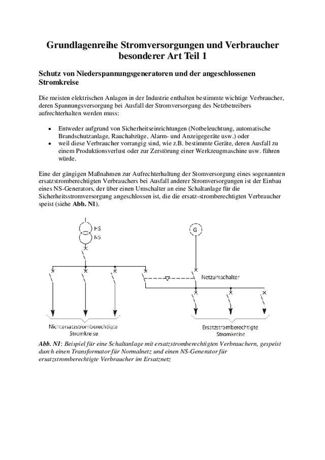 Grundlagenreihe Stromversorgungen und Verbraucher besonderer Art Teil 1