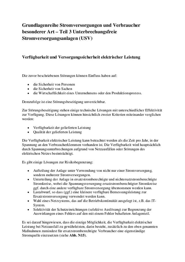 Grundlagenreihe Stromversorgungen und Verbraucher besonderer Art - Teil 3