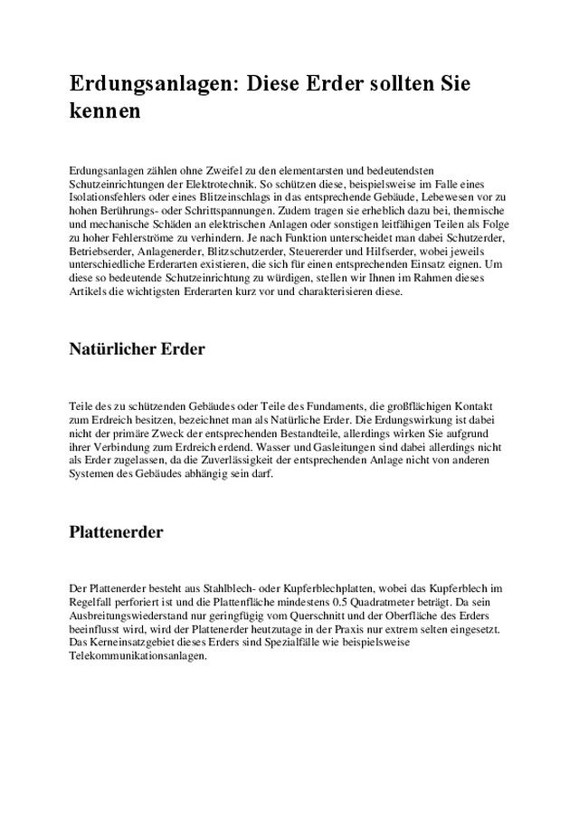 Alles, was Sie zum Thema "Erdung" wissen müssen