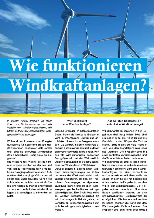 Wie funktionieren Windkraftanlagen?