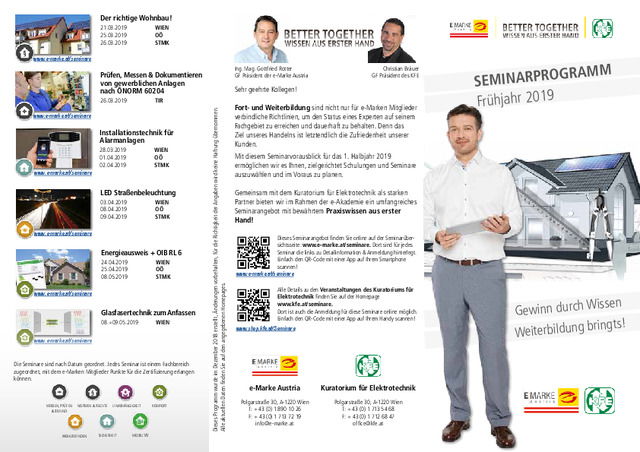 Seminarprogramm der e-Marke 2019