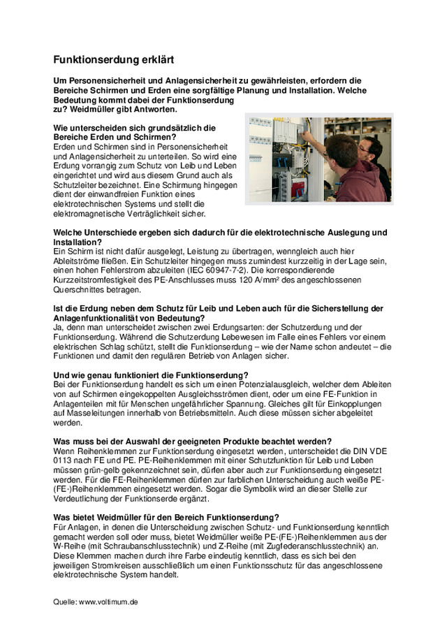 Funktionserdung erklärt