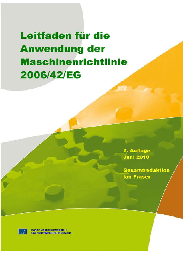 Leitfaden Maschinenrichtlinie 2006/42/EG von Bundesministerium veröffentlicht