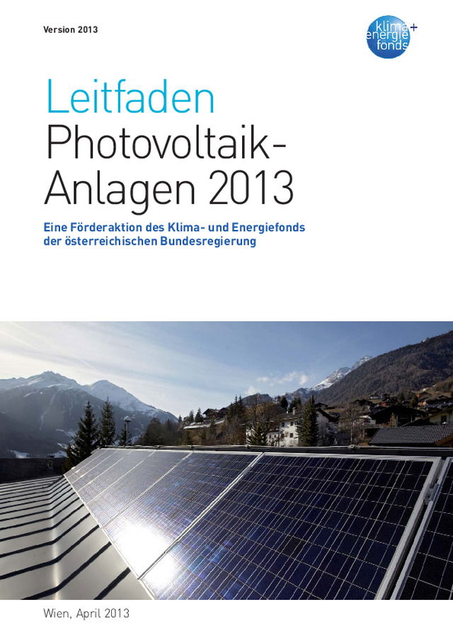 Leitfaden Photovoltaik-Anlagen 2013