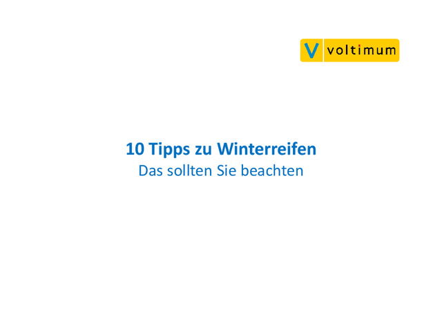 10 Tipps zu Winterreifen | Das sollten Sie beachten