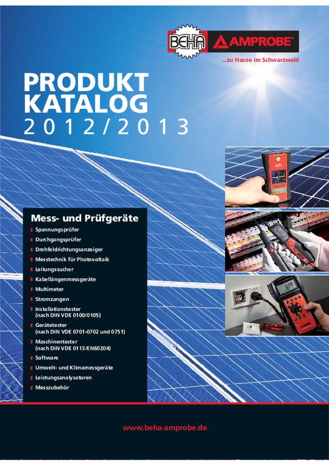 BEHA-AMPROBE Katalog 2012/2013