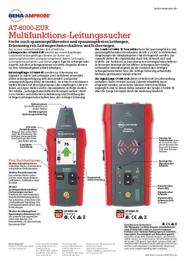 AT-6000-EUR Multifunktions-Leitungssucher