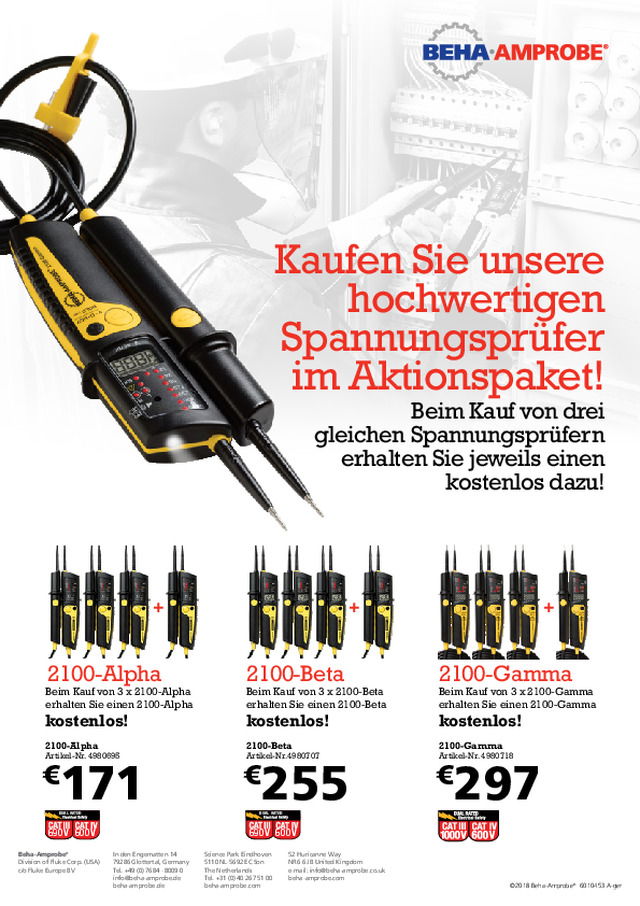 Kaufen Sie unsere hochwertigen Spannungsprüfer 2100 im Aktionspaket!