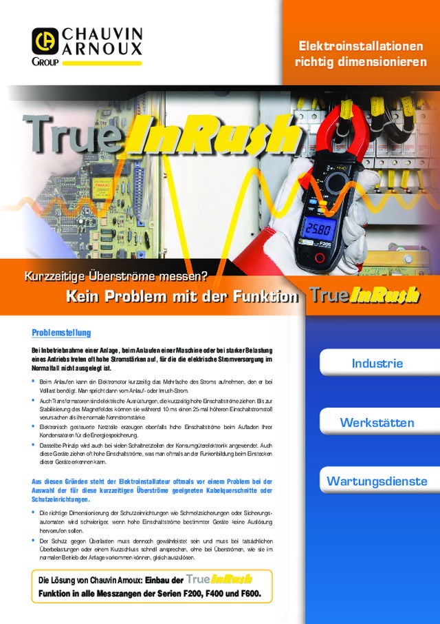 Kurzzeitige Überströme messen? Kein Problem!