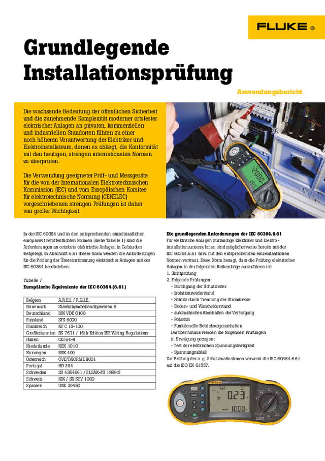 Grundlegende Installationsprüfung