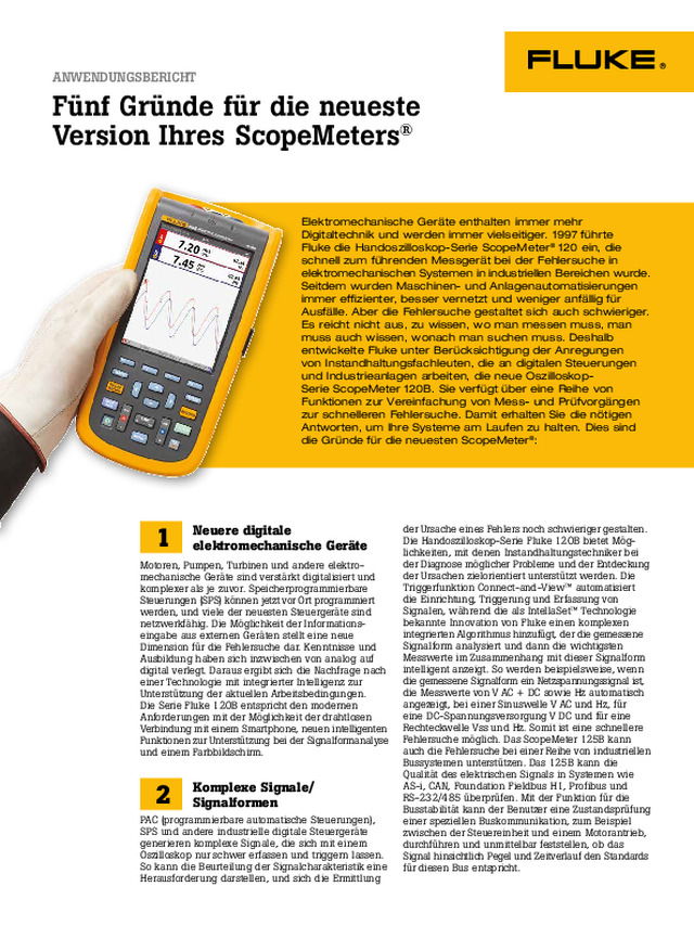 Fünf Gründe für die neueste Version Ihres ScopeMeters®