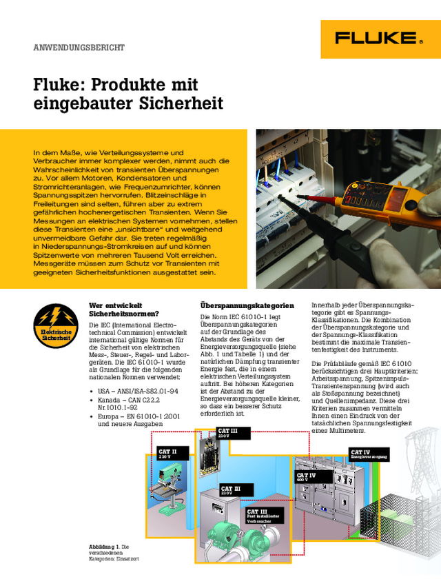 Fluke: Produkte mit eingebauter Sicherheit