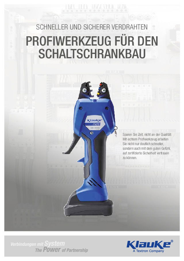 Profiwerkzeug für den Schaltanlagenbau