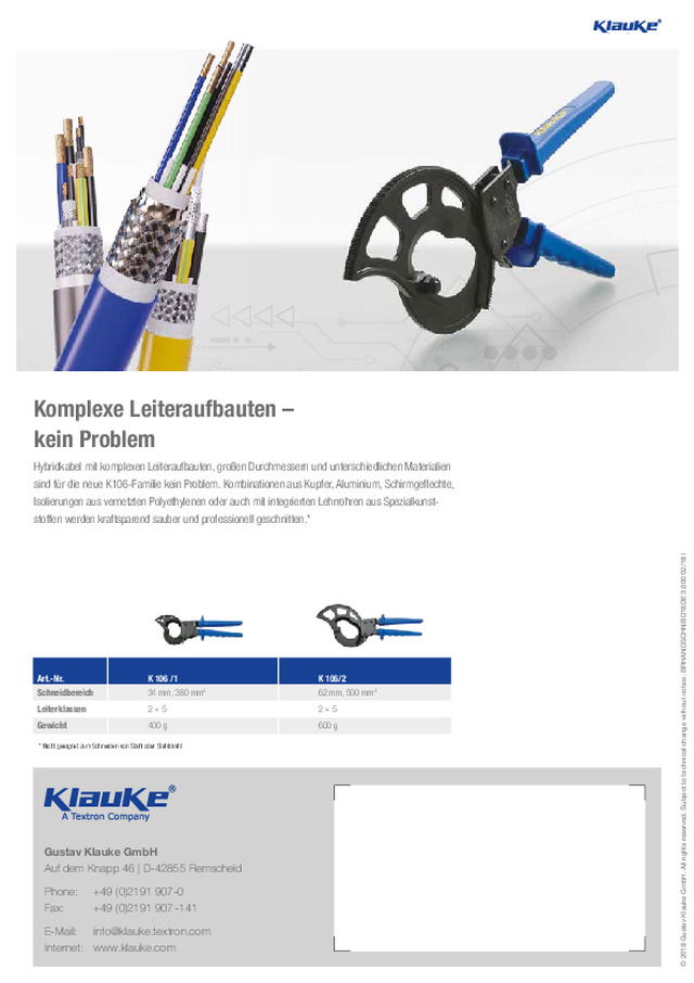 Die neue K106-Familie – für die Märkte der Zukunft