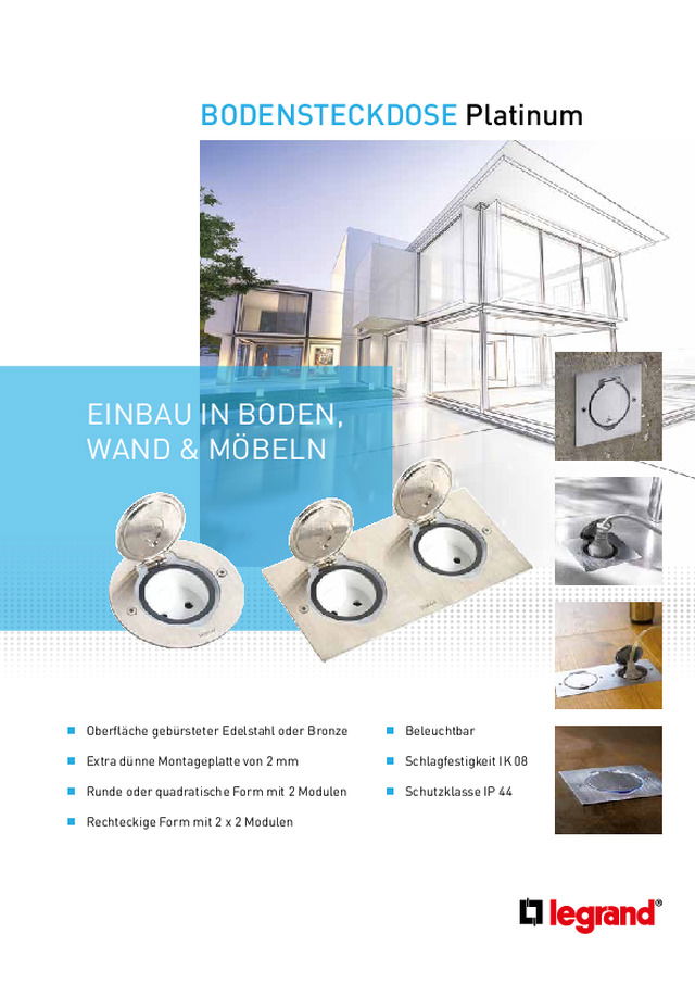 Bodensteckdose Platinum