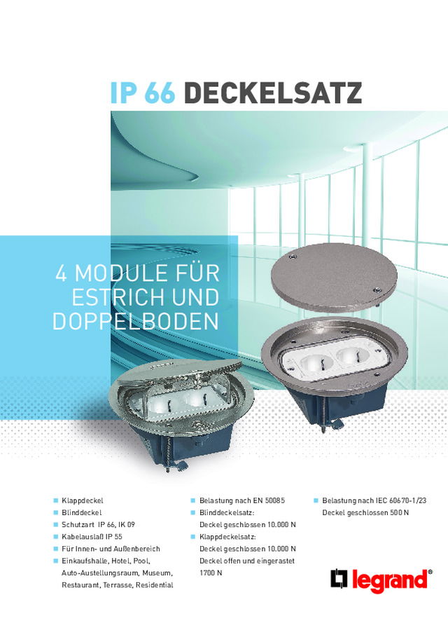 4 Module für Estrich und Doppelboden