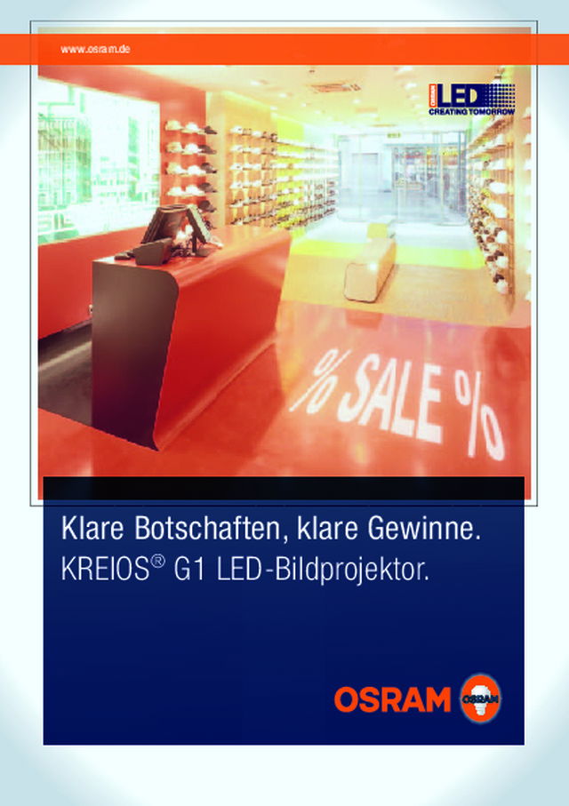 KREIOS G1 LED-Bildprojektor Broschüre