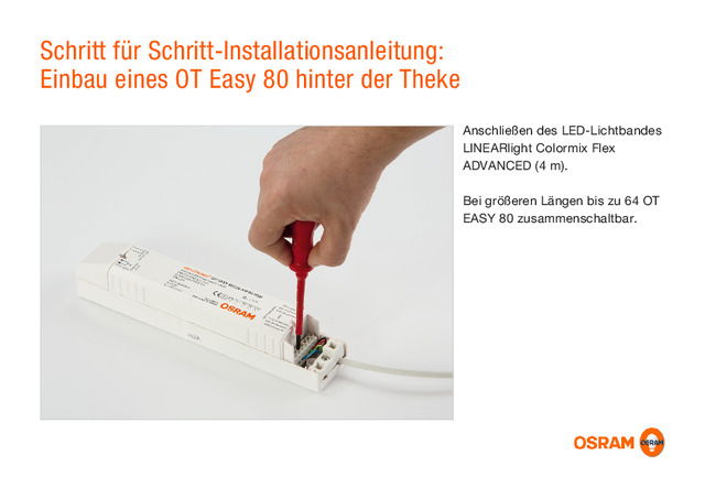 Schritt für Schritt-Installationsanleitung: Einbau eines OT Easy 80 hinter der Theke
