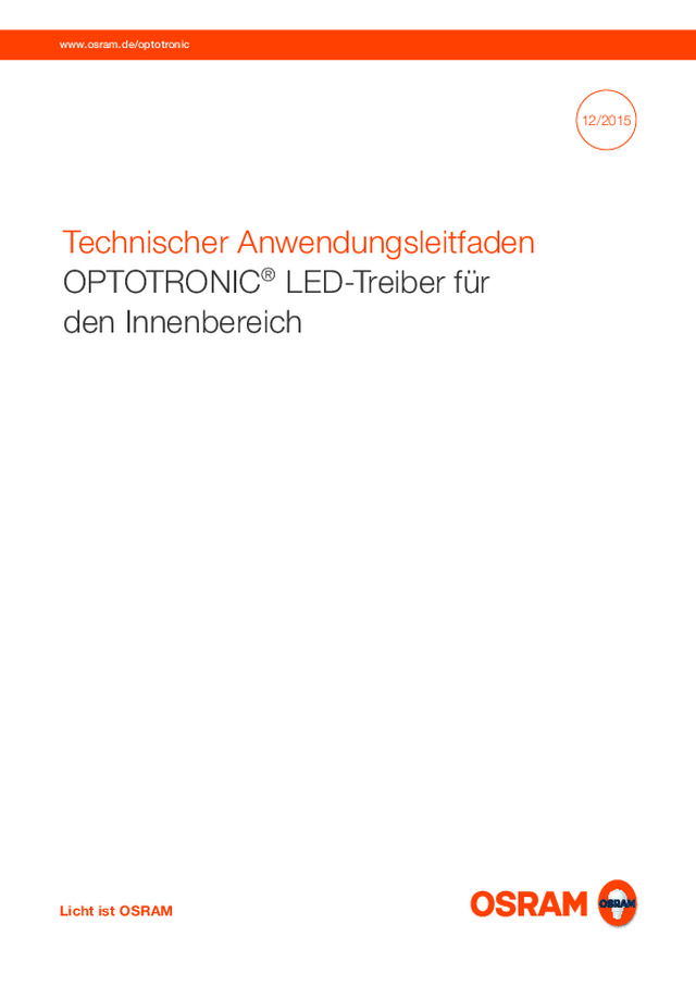 OPTOTRONIC® LED-Treiber für den Innenbereich