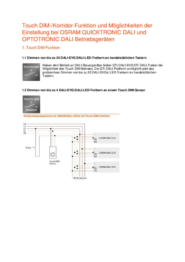 OSRAM QUICKTRONIC DALI und OPTOTRONIC DALI