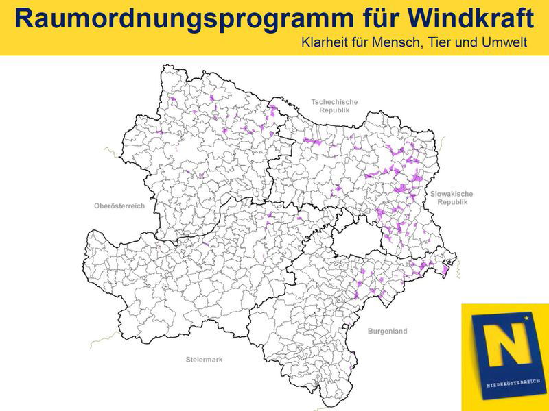 Zonierungsplan macht NÖ zu 98% windradfrei