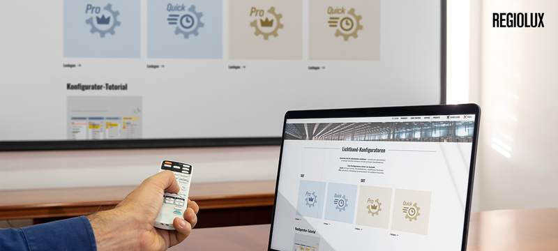 Regiolux Lichtband-Konfiguratoren für SDT & SRT