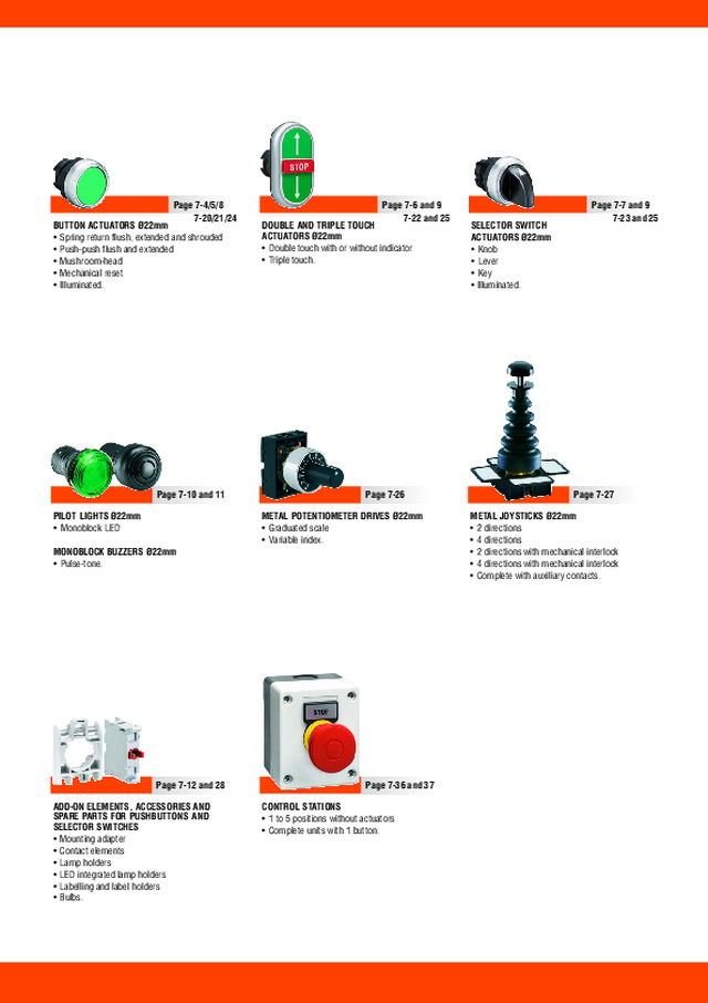 Lovato electric: pushbuttons and selector switches