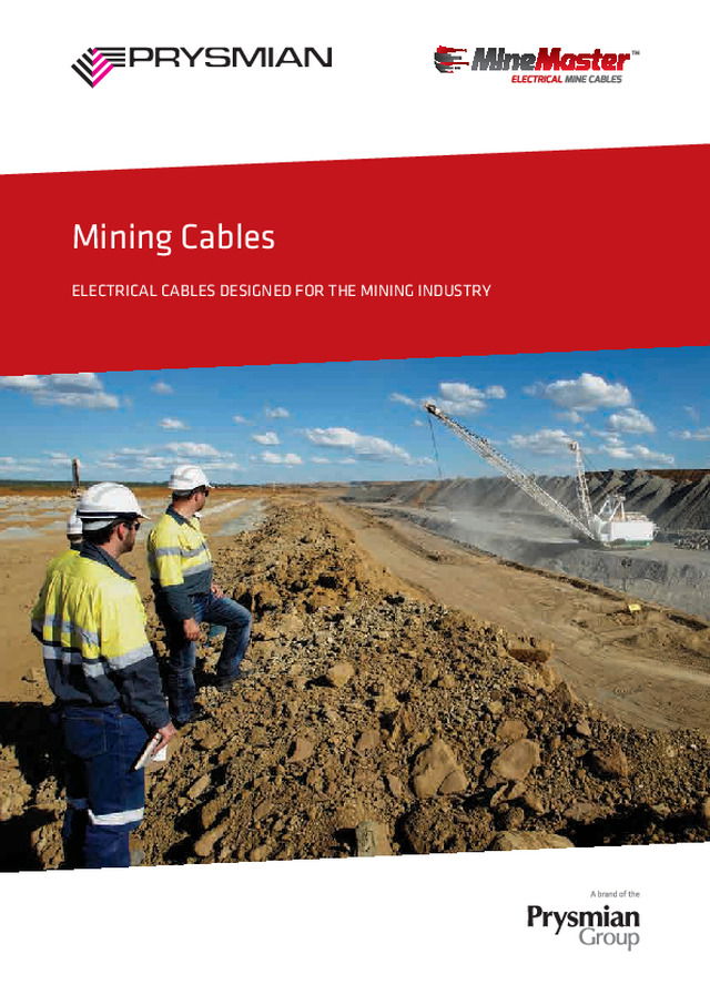 Electrical Cables designed for the Mining industry