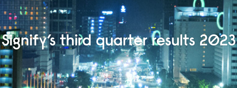 Signify reports third quarter sales of EUR 1.6 billion, operational profitability of 10.7% and a free cash flow of EUR 152 million