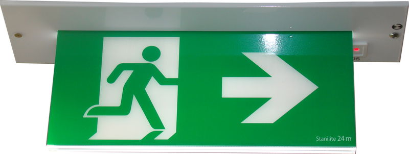 LED Legend Recessed Exit, Original Style Square Diffuser