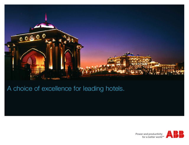 ABB building management systems for hotels