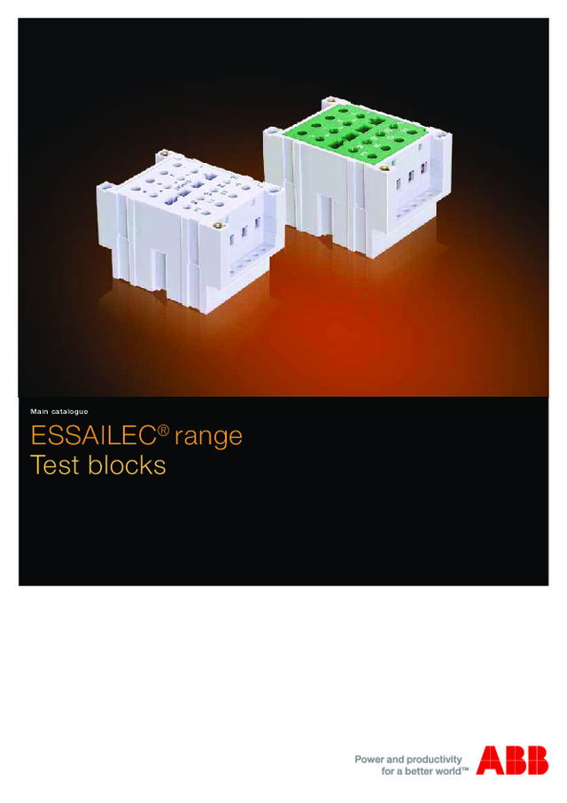 ABB ESSAILEC range, Test Blocks
