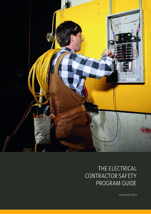 The Electrical Contractor Safety Program Guide