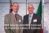 Prysmian awarded contract to supply fibre cables for the NBN
