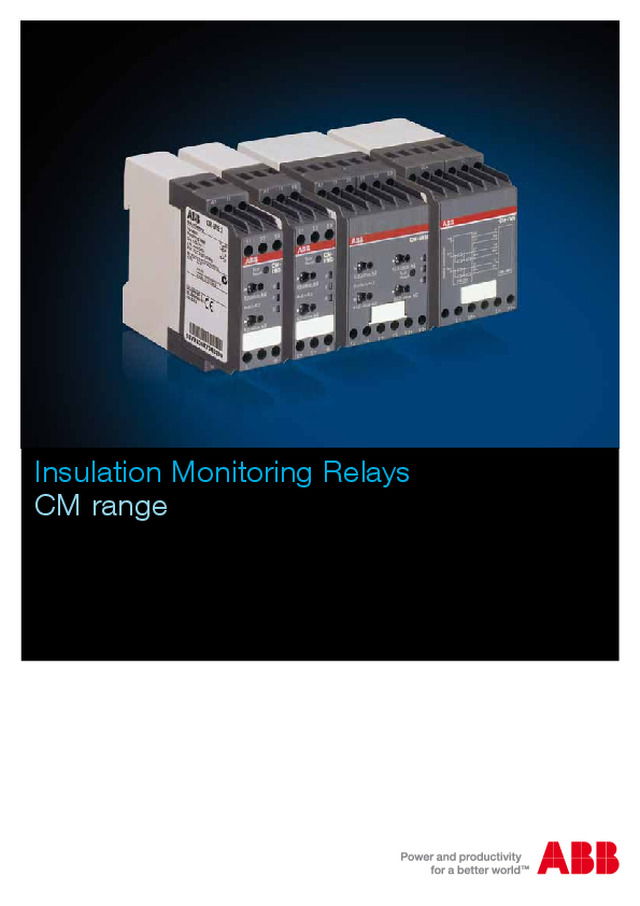 ABB Insulation Monitoring Relays, CM range