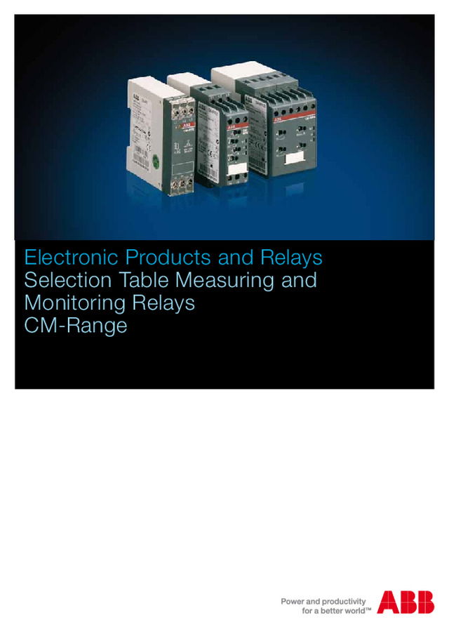 ABB Measuring and Monitoring Relays: CM Range
