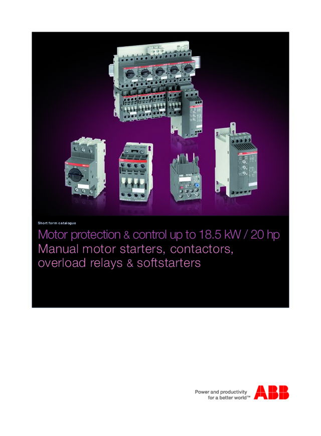 ABB Motor Protection & Control up to 18.5kW / 20hp
