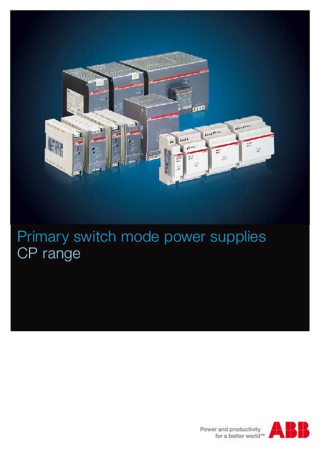 ABB Primary switch mode power supplies, CP range