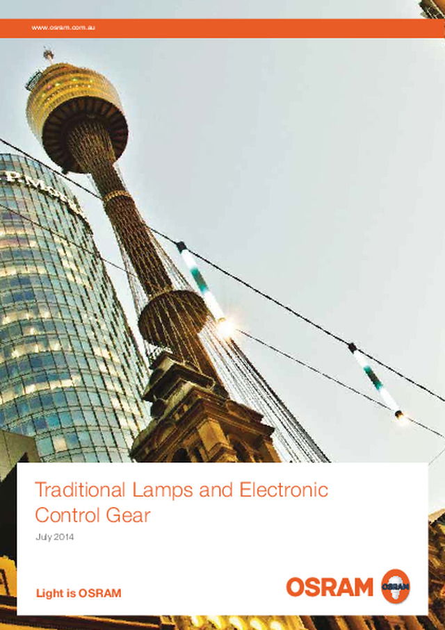 OSRAM Traditional Lamps and Electronic Control Gear Product Catalogue