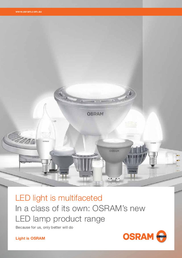 OSRAM’s new LED lamp product range