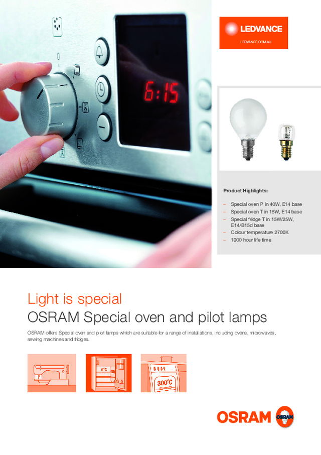 OSRAM Special oven and pilot lamps